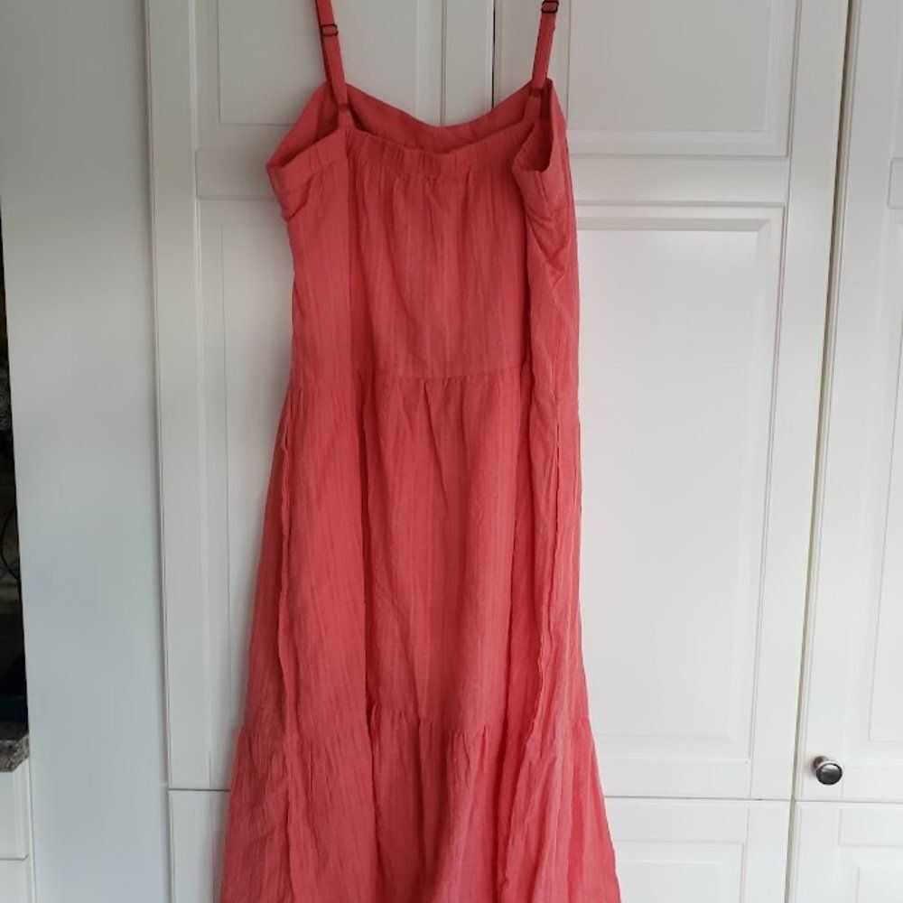 Knox Rose Guava Jelly Midi Dress - Coral - Pockets - Womens LARGE - NEW with tag - Picture 5 of 5
